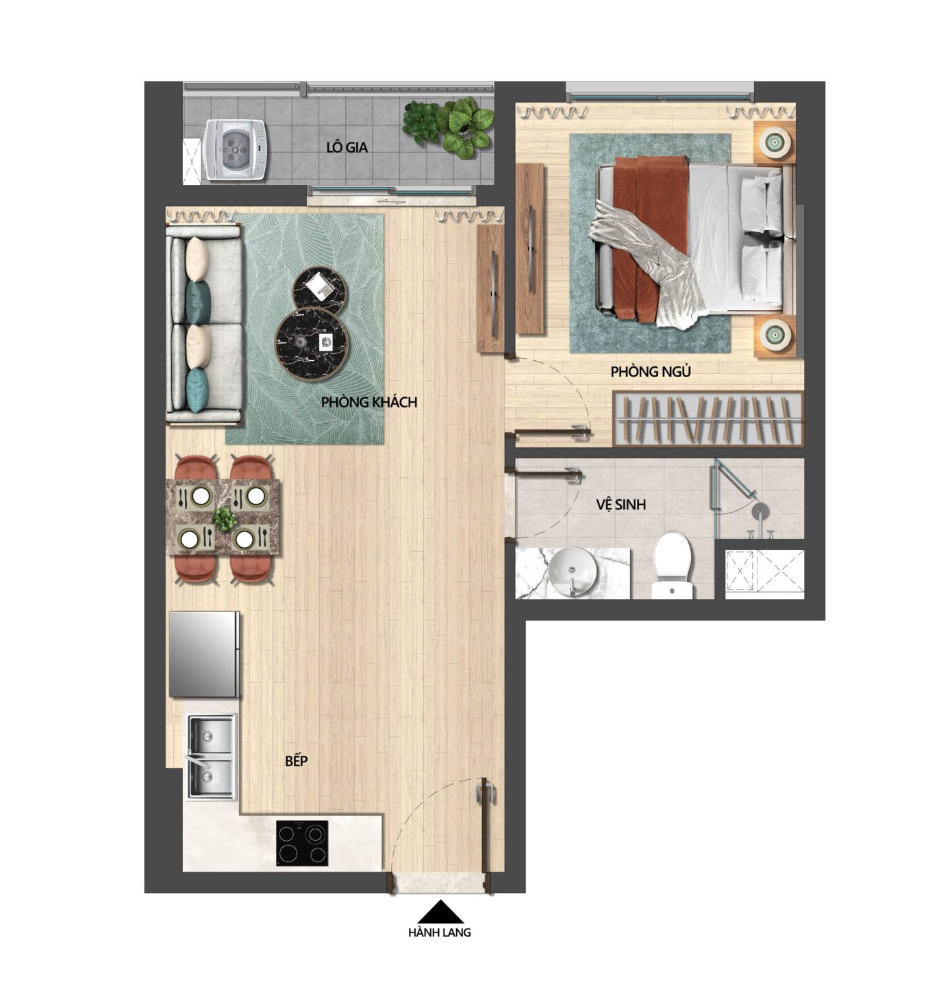 1PN Floorplan
